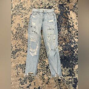 Distressed Light Blue Jeans